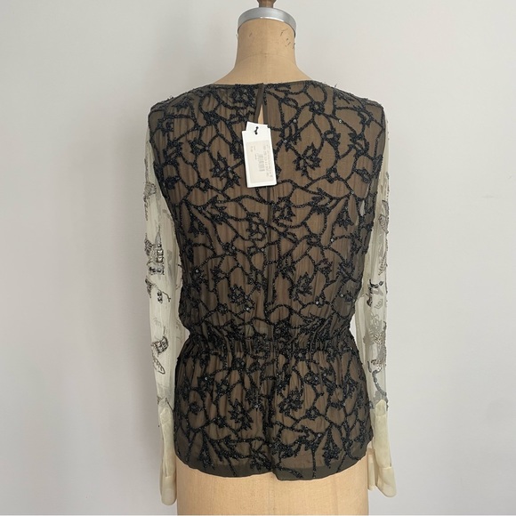 Dries Van Noten Beaded Silk Top - Picture 4 of 15